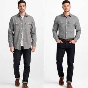 NWT Vineyard Vines Dockman Shirt Slim Fit Button Down Cotton Stretch Gray~S💚